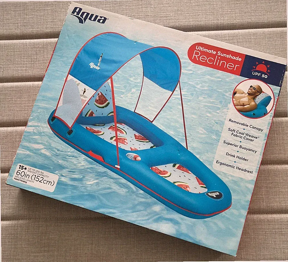 Aqua Ultimate Sunshade Recliner Ultra-Comfortable NEW-FAST FREE US SHIPPING