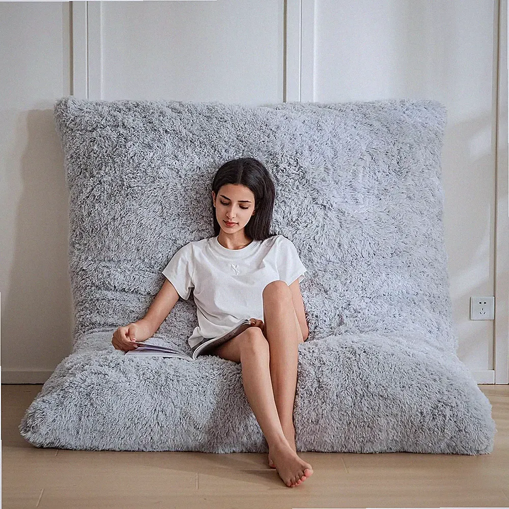 Giant 3-in-1 Bean Bag Chair & Sofa Bed with Comfort Foam for Adults