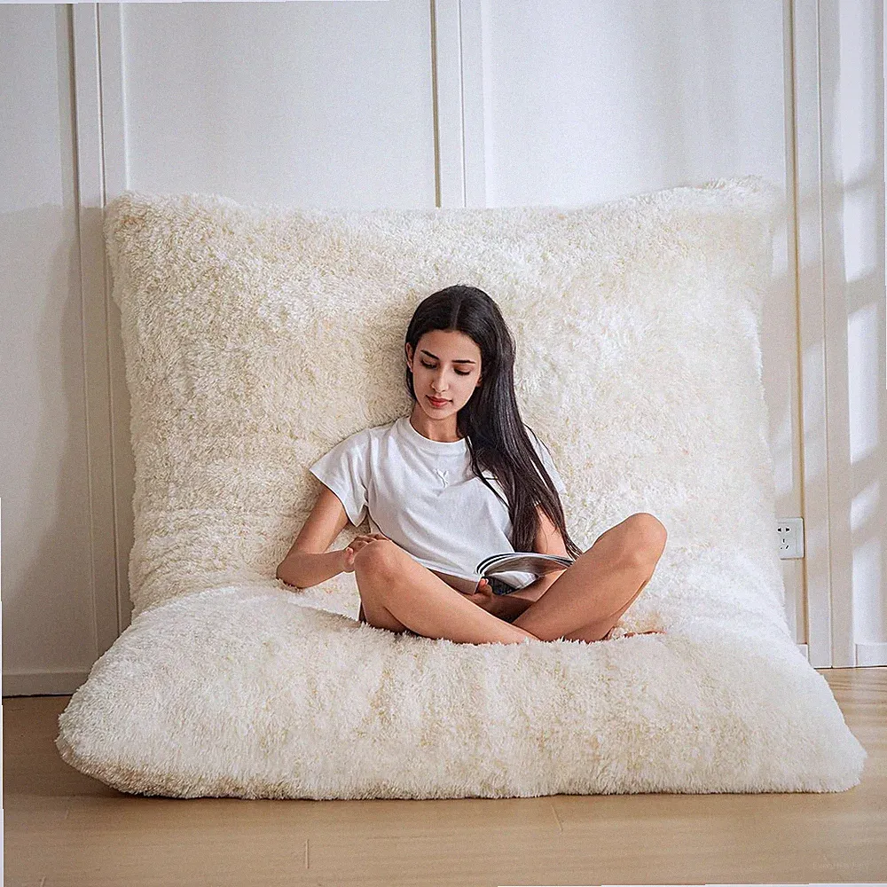 Giant 3-in-1 Bean Bag Chair Sofa Bed with High-Density Foam for Adults