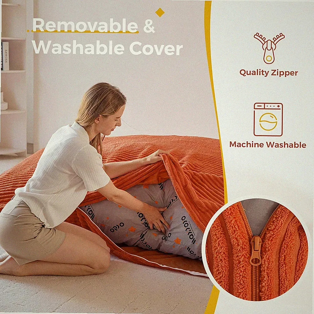 Giant Bean Bag Chair with Pillow, 3 in 1 Convertible Bean Bag Chair for Adult...