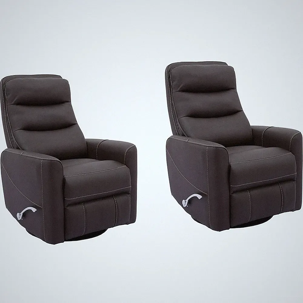 Hercules - Chocolate Swivel Glider Recliner Two Pack
