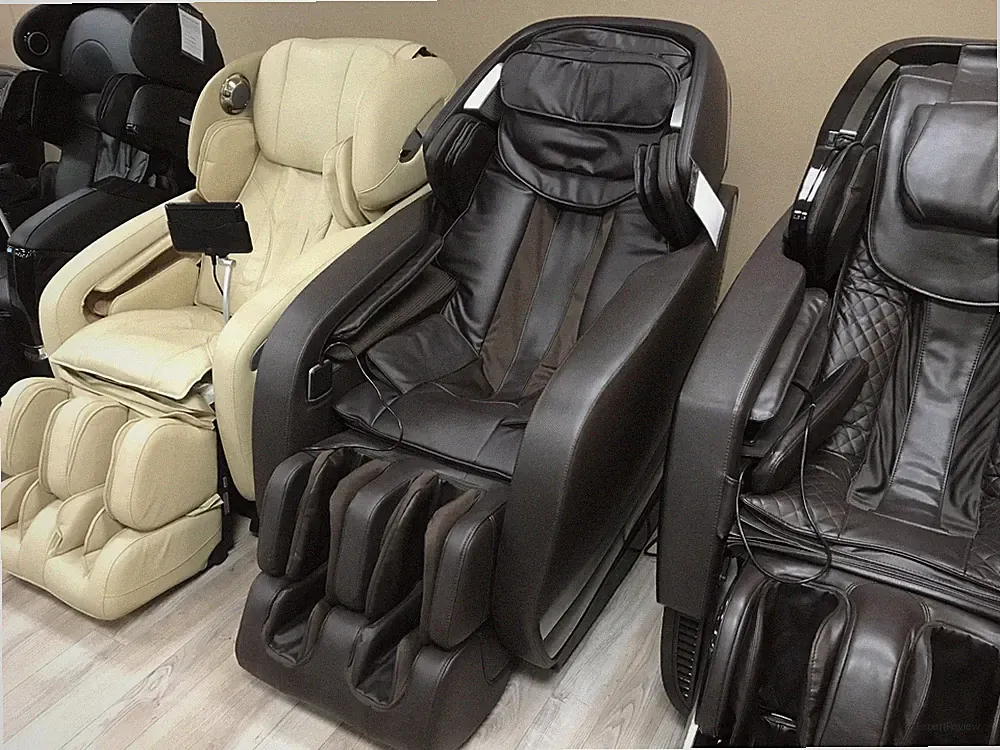 Titan Pro Jupiter XL Large Zero Gravity Massage Recliner Chair L-Track Brown