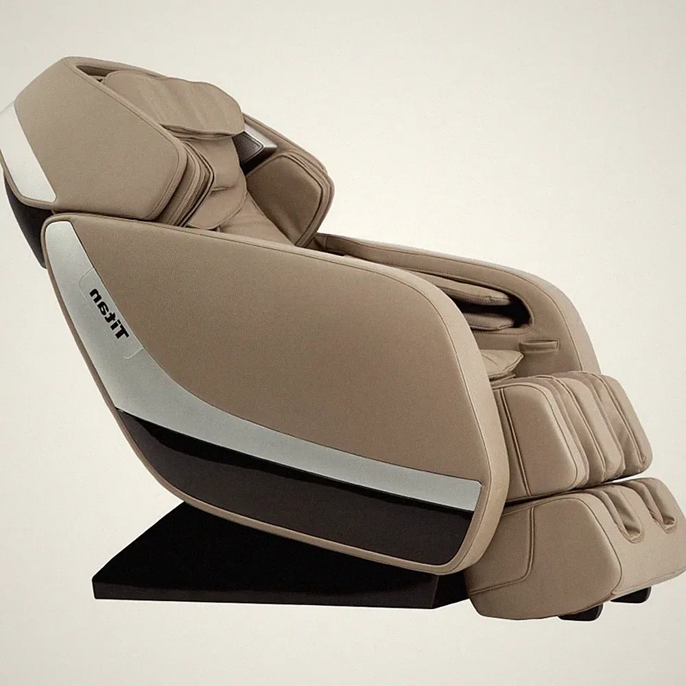 Titan Pro Jupiter XL Large Zero Gravity Massage Recliner Chair L-Track Beige