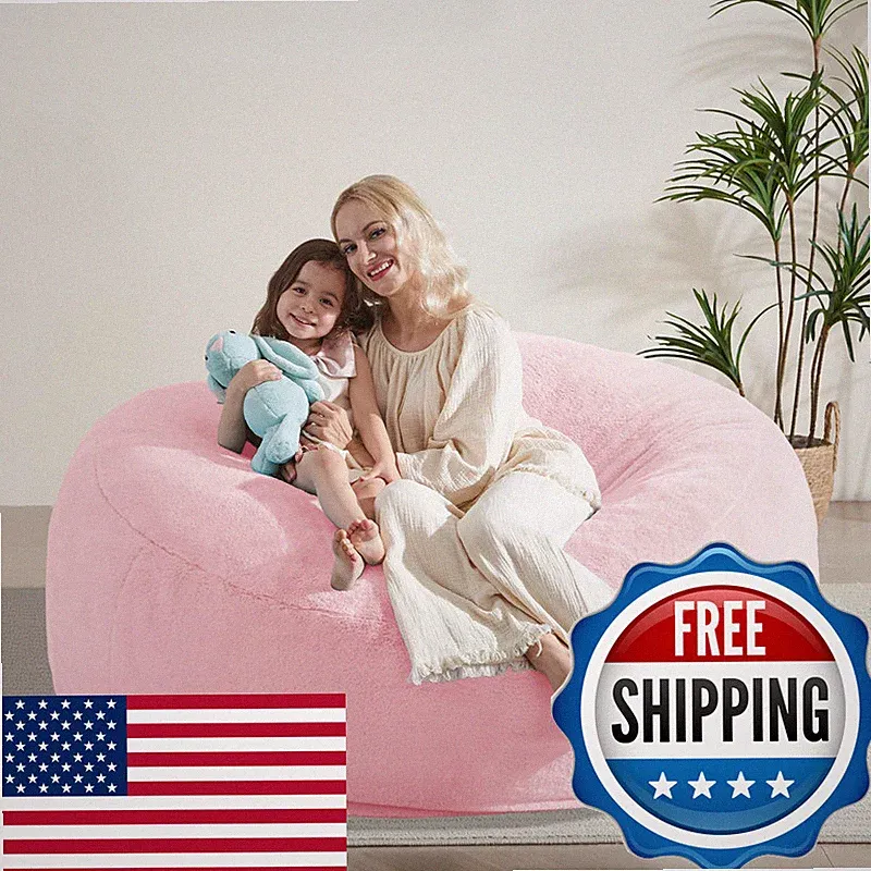 Wsofrlac 6Ft Bean Bag Chair Big Giant Bean Bag Chairs For Adults Kids Large